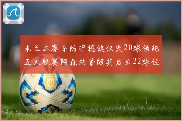 米兰本赛季防守稳健仅失20球领跑五大联赛阿森纳紧随其后丢22球位居第五